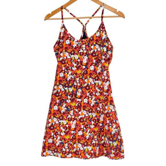 Outdoor Voices Exercise Dress Paprika Blooms Retro Sporty Active Sundress Size M - Picture 1 of 8